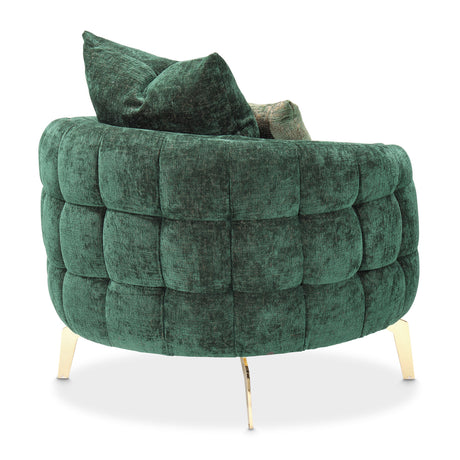 Celine Gold Chair Emerald Gold from Michael Amini - Luna Furniture