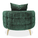 Celine Gold Chair Emerald Gold from Michael Amini - Luna Furniture