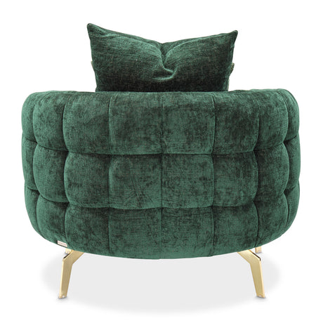 Celine Gold Chair Emerald Gold from Michael Amini - Luna Furniture