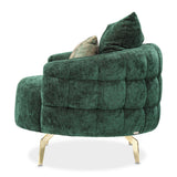 Celine Gold Chair Emerald Gold from Michael Amini - Luna Furniture