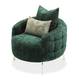 Celine Gold Chair Emerald Gold from Michael Amini - Luna Furniture
