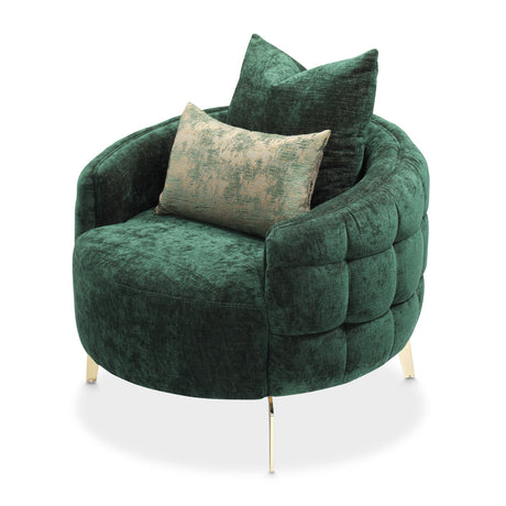 Celine Gold Chair Emerald Gold from Michael Amini - Luna Furniture
