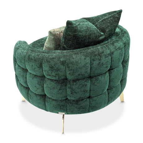 Celine Gold Chair Emerald Gold from Michael Amini - Luna Furniture