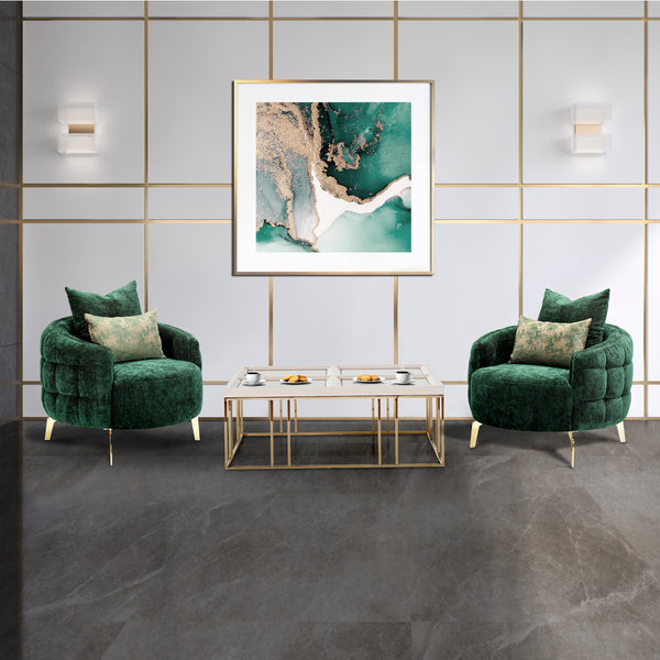 Celine Gold Chair Emerald Gold