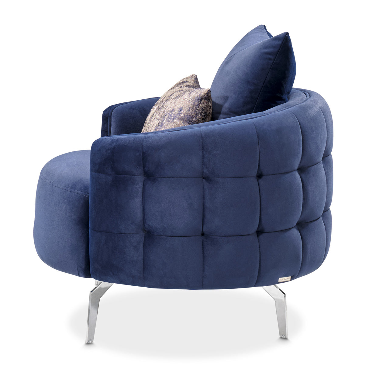 Celine Silver Chair Indigo Silver from Michael Amini - Luna Furniture