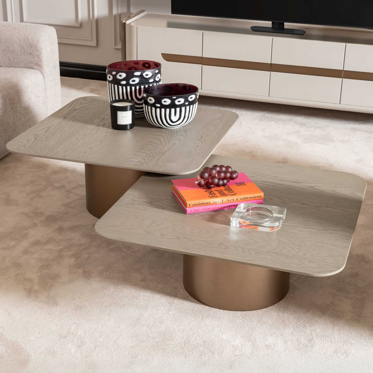 Canberra Light Ash Tall Cocktail Table from Michael Amini - Luna Furniture