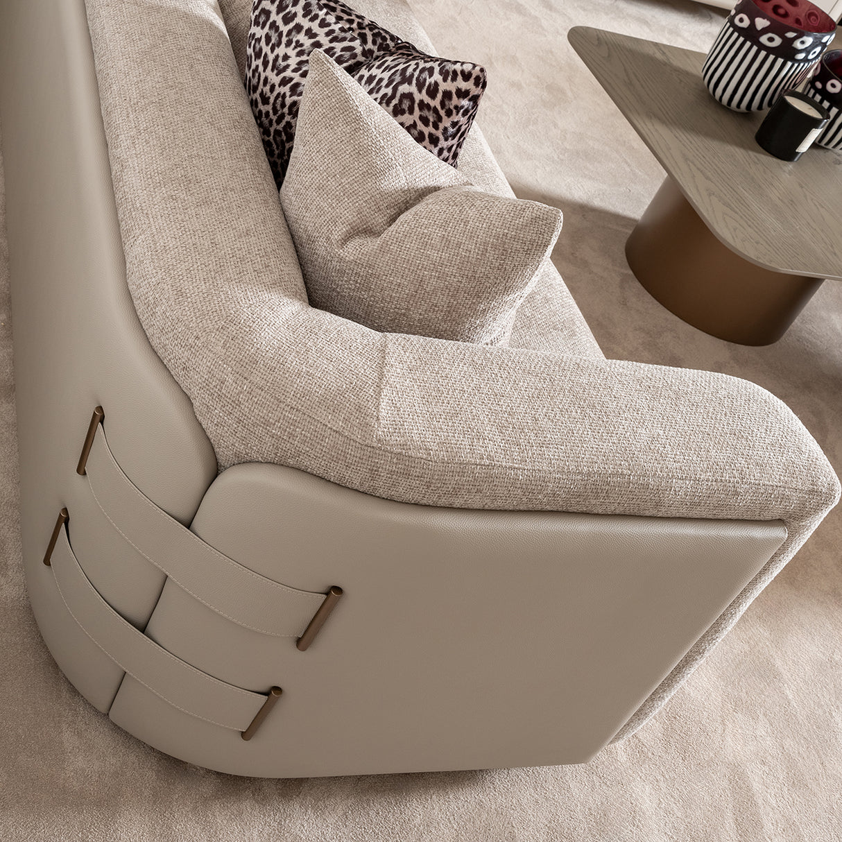 Canberra Light Ash Sofa from Michael Amini - Luna Furniture