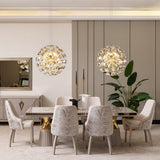 Carmela Shimmer Ivory Pedestal Dining Table from Michael Amini - Luna Furniture
