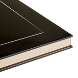 Carmela Glossy Charcoal Sand Pedestal Dining Table from Michael Amini - Luna Furniture