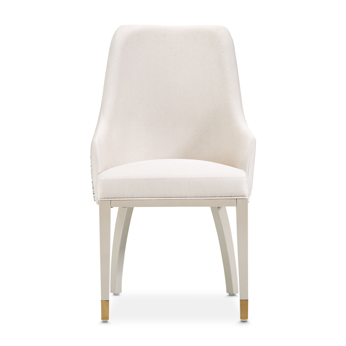 Carmela Shimmer Ivory Dining Arm Chair from Michael Amini - Luna Furniture