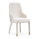 Carmela Shimmer Ivory Dining Arm Chair from Michael Amini - Luna Furniture