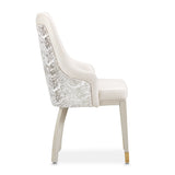Carmela Shimmer Ivory Dining Arm Chair from Michael Amini - Luna Furniture