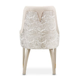 Carmela Shimmer Ivory Dining Arm Chair from Michael Amini - Luna Furniture