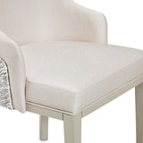 Carmela Shimmer Ivory Dining Arm Chair from Michael Amini - Luna Furniture