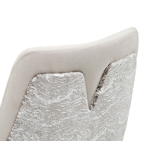 Carmela Shimmer Ivory Dining Arm Chair from Michael Amini - Luna Furniture