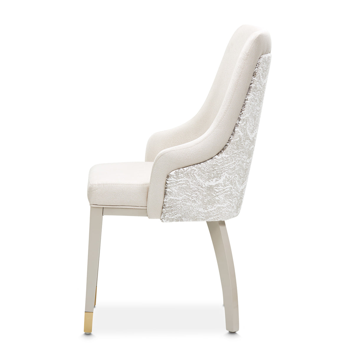 Carmela Shimmer Ivory Dining Arm Chair from Michael Amini - Luna Furniture