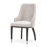 Carmela Glossy Charcoal Sand Dining Arm Chair from Michael Amini - Luna Furniture