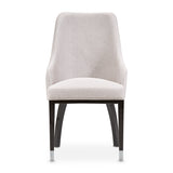 Carmela Glossy Charcoal Sand Dining Arm Chair from Michael Amini - Luna Furniture