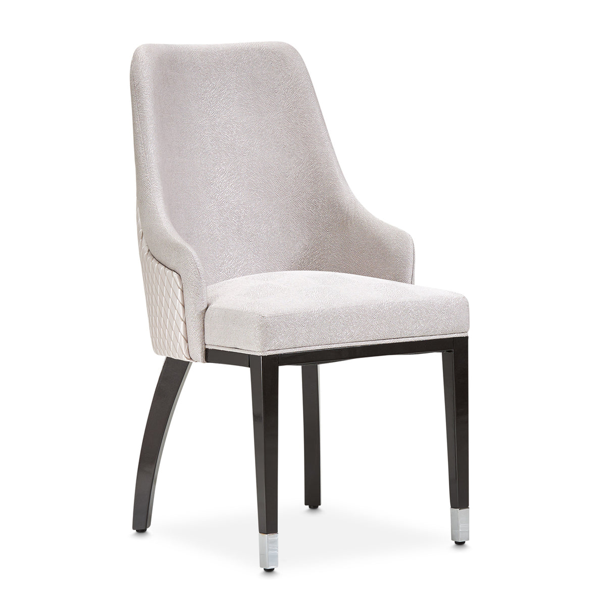 Carmela Glossy Charcoal Sand Dining Arm Chair from Michael Amini - Luna Furniture
