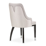 Carmela Glossy Charcoal Sand Dining Arm Chair from Michael Amini - Luna Furniture