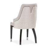 Carmela Glossy Charcoal Sand Dining Arm Chair from Michael Amini - Luna Furniture