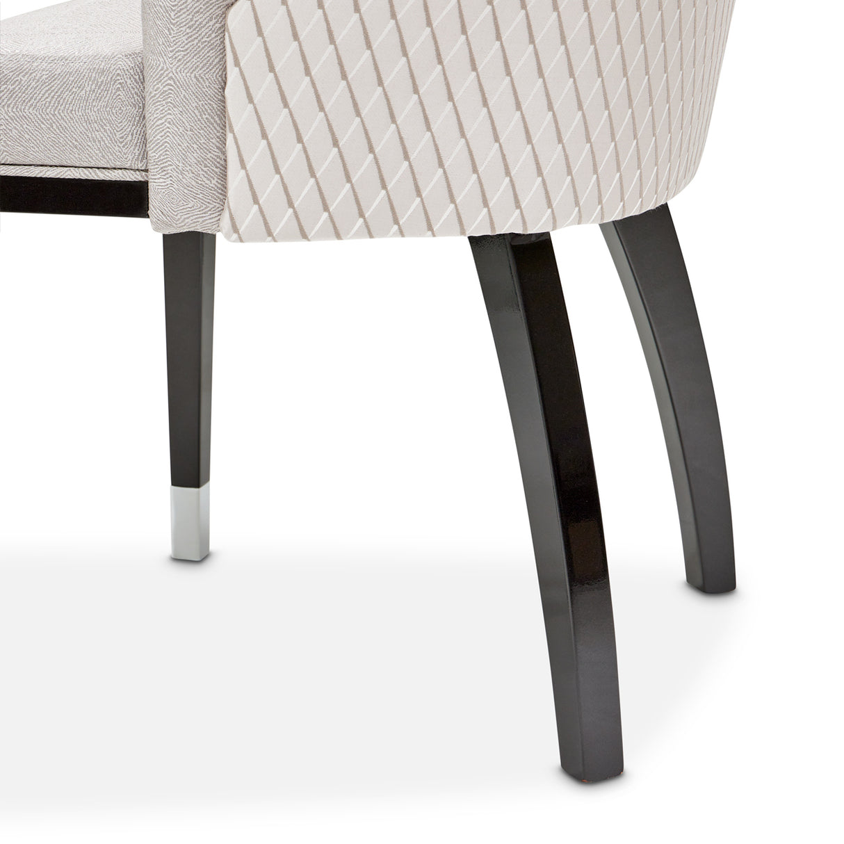 Carmela Glossy Charcoal Sand Dining Arm Chair from Michael Amini - Luna Furniture