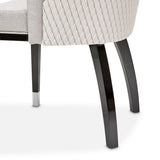 Carmela Glossy Charcoal Sand Dining Arm Chair from Michael Amini - Luna Furniture