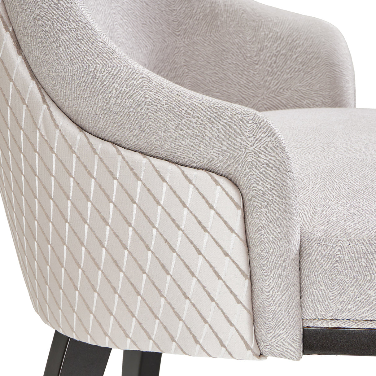 Carmela Glossy Charcoal Sand Dining Arm Chair from Michael Amini - Luna Furniture