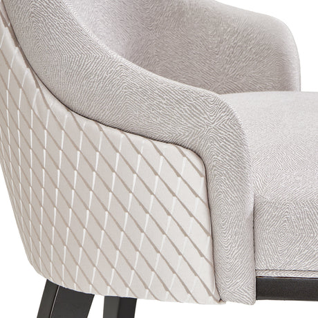 Carmela Glossy Charcoal Sand Dining Arm Chair from Michael Amini - Luna Furniture