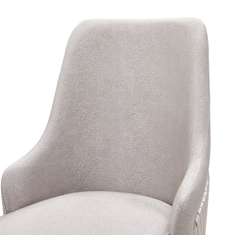 Carmela Glossy Charcoal Sand Dining Arm Chair from Michael Amini - Luna Furniture