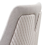 Carmela Glossy Charcoal Sand Dining Arm Chair from Michael Amini - Luna Furniture