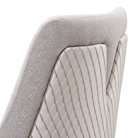 Carmela Glossy Charcoal Sand Dining Arm Chair from Michael Amini - Luna Furniture