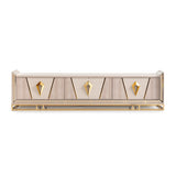 Carmela Shimmer Ivory Media Cabinet from Michael Amini - Luna Furniture