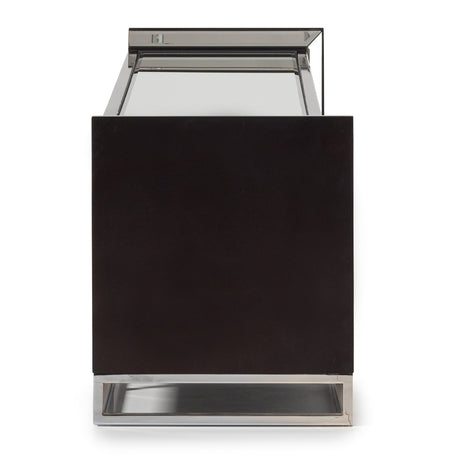 Carmela Glossy Charcoal Sand Media Cabinet from Michael Amini - Luna Furniture