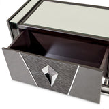 Carmela Glossy Charcoal Sand Media Cabinet from Michael Amini - Luna Furniture