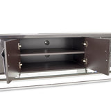 Carmela Glossy Charcoal Sand Media Cabinet from Michael Amini - Luna Furniture
