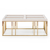 Carmela Shimmer Ivory Cocktail Table from Michael Amini - Luna Furniture