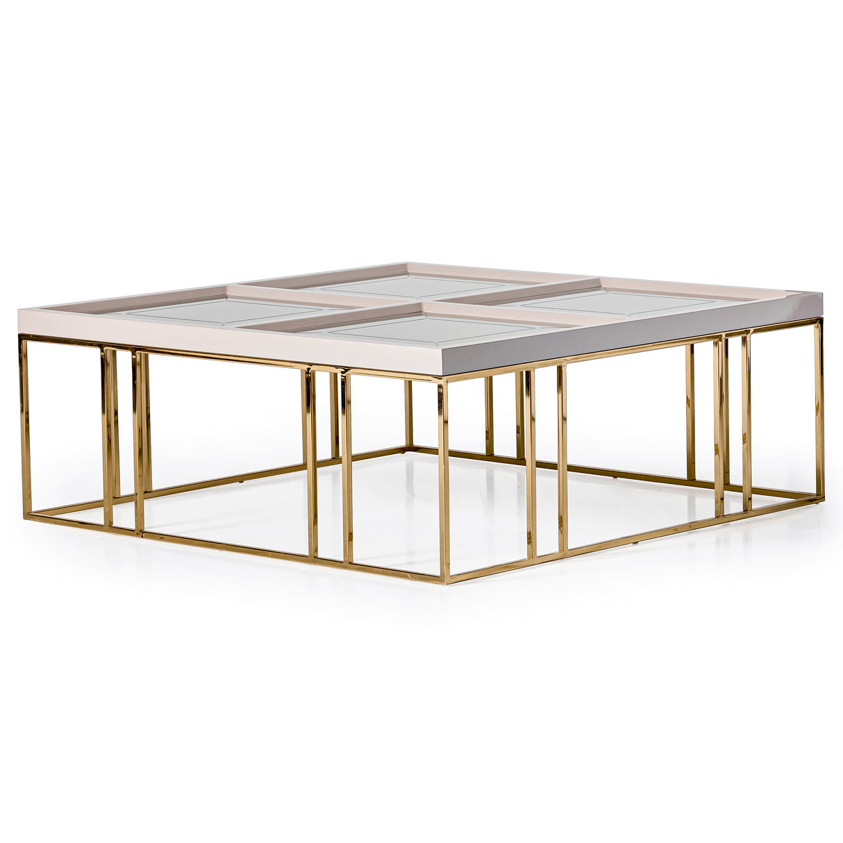 Carmela Shimmer Ivory Cocktail Table from Michael Amini - Luna Furniture