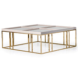 Carmela Shimmer Ivory Cocktail Table from Michael Amini - Luna Furniture