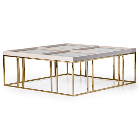 Carmela Shimmer Ivory Cocktail Table from Michael Amini - Luna Furniture