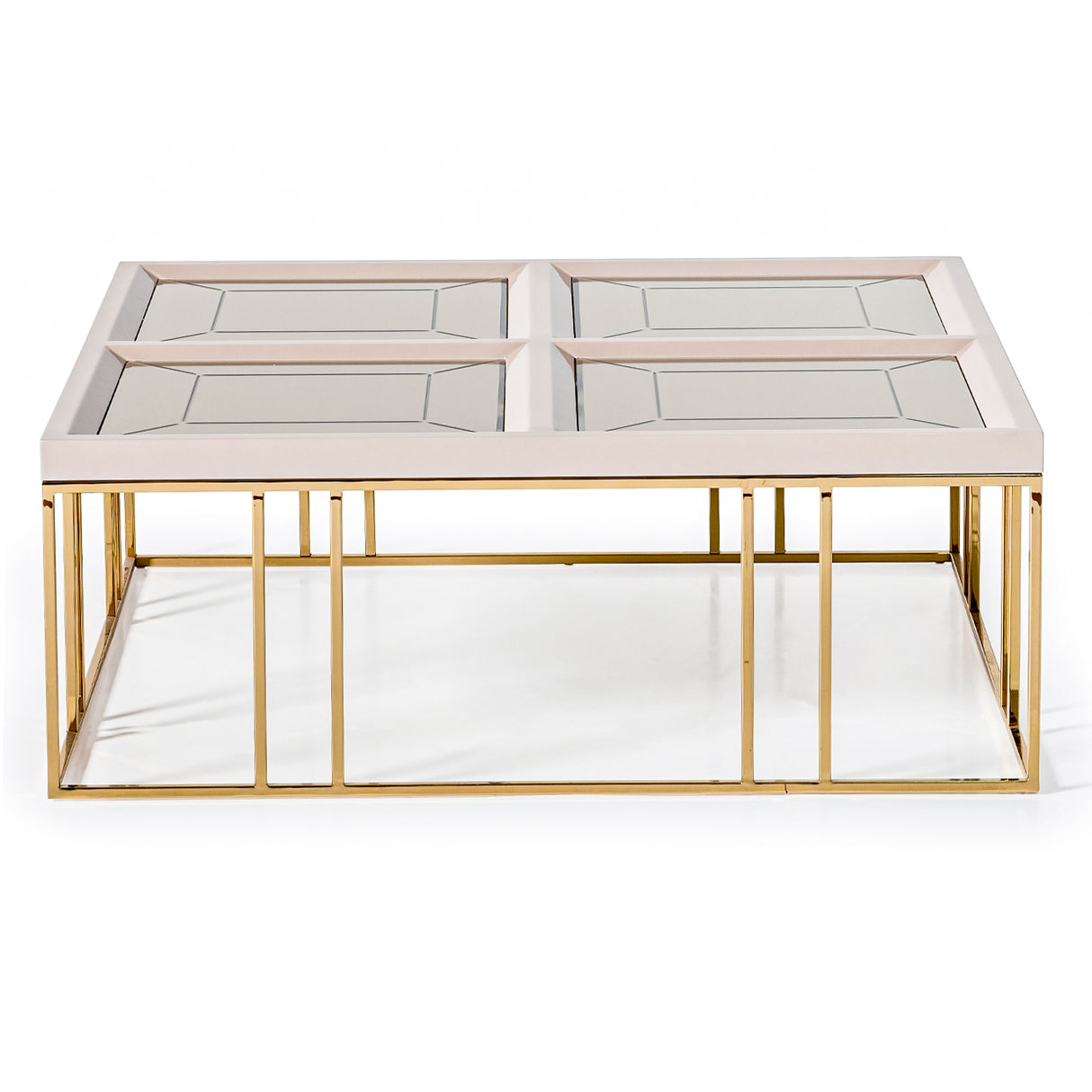 Carmela Shimmer Ivory Cocktail Table from Michael Amini - Luna Furniture