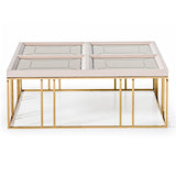Carmela Shimmer Ivory Cocktail Table from Michael Amini - Luna Furniture