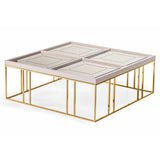 Carmela Shimmer Ivory Cocktail Table from Michael Amini - Luna Furniture