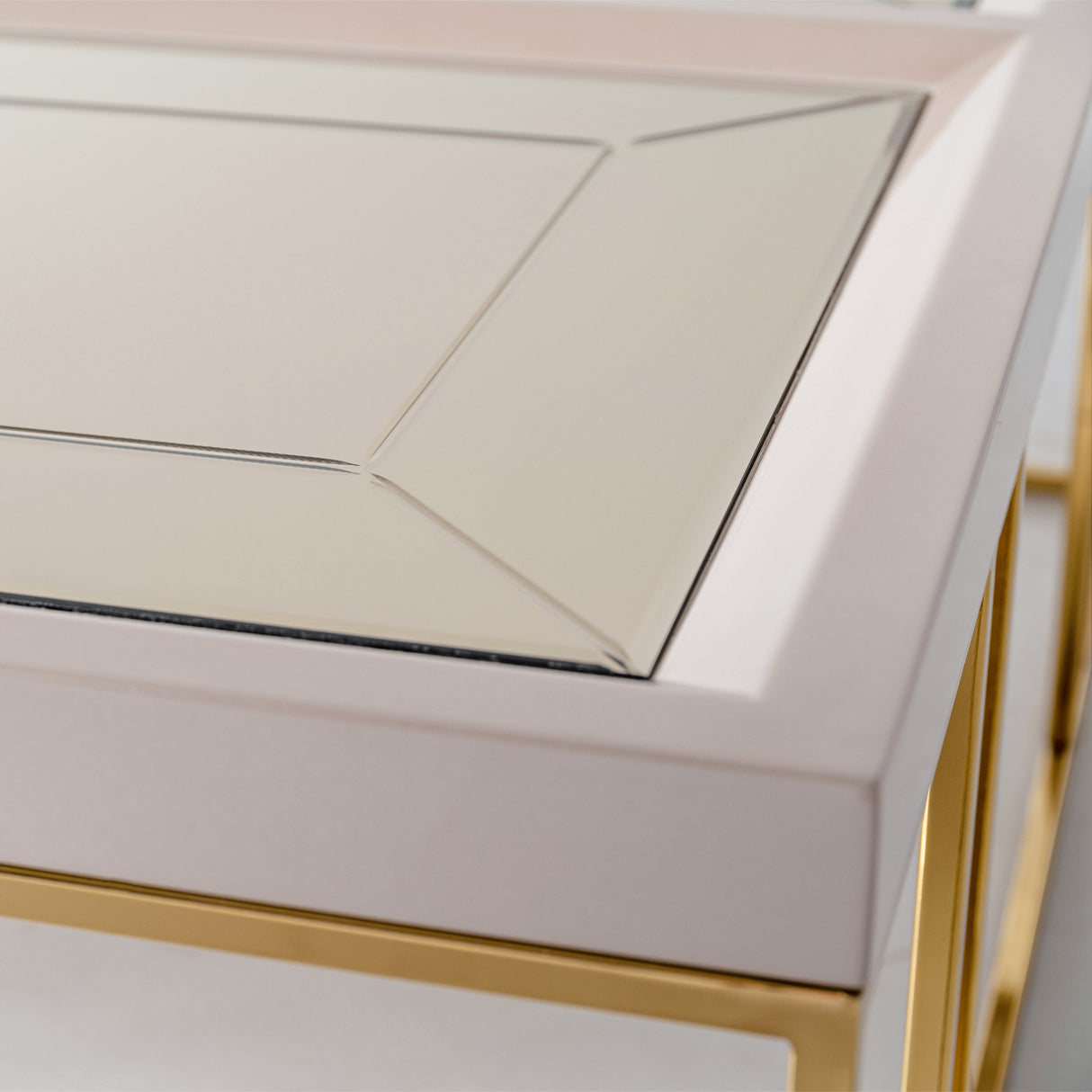 Carmela Shimmer Ivory Cocktail Table from Michael Amini - Luna Furniture