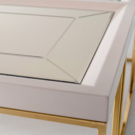 Carmela Shimmer Ivory Cocktail Table from Michael Amini - Luna Furniture