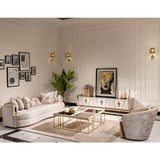 Carmela Shimmer Ivory Cocktail Table from Michael Amini - Luna Furniture