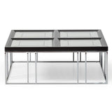 Carmela Glossy Charcoal Sand Cocktail Table from Michael Amini - Luna Furniture