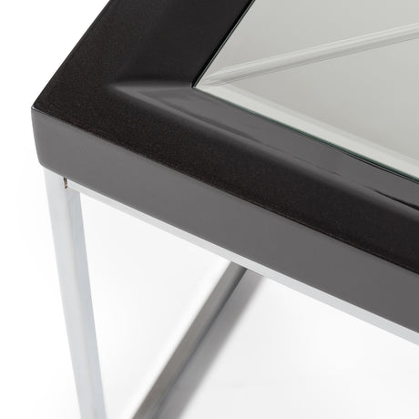 Carmela Glossy Charcoal Sand Cocktail Table from Michael Amini - Luna Furniture