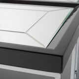 Carmela Glossy Charcoal Sand Cocktail Table from Michael Amini - Luna Furniture