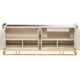 Carmela Shimmer Ivory Console Table from Michael Amini - Luna Furniture